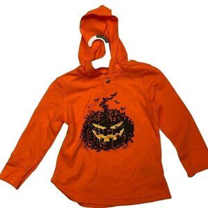 Target Cat and Jack Orange Halloween T-Shirt Hoodie Pumpkin Bat Szs 12M /18M